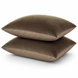 Pillowcases Sateen-Velour PAGOTI Sense Chocolate 50&times;70 cm (2 pcs.)
