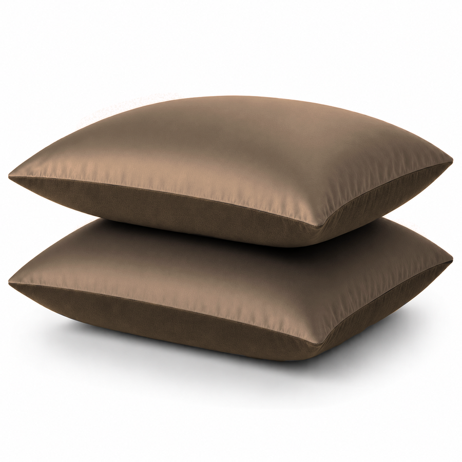Pillowcases Sateen-Velour PAGOTI Sense Chocolate 50&times;70 cm (2 pcs.)