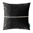Подушка декоративная с серебристыми стразами PAGOTI Diamond черная 40х40 см