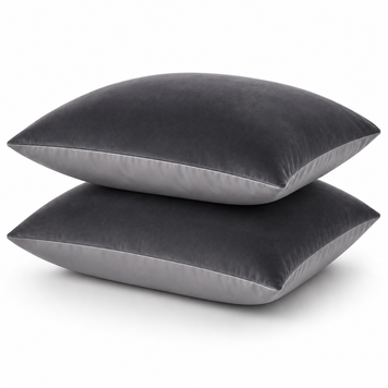 Pillowcases Sateen-Velour PAGOTI Sense Anthracite 50&times;70 cm (2 pcs.)