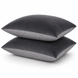 Pillowcases Sateen-Velour PAGOTI Sense Anthracite 50&times;70 cm (2 pcs.)