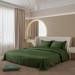 Bedding set luxury satin PAGOTI Minimal green (three quarter)