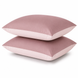 Double Sided Pillowcases Luxury Sateen PAGOTI Minimal Dusty Rose + Soft Pink 50&times;70 cm (2 pcs.)
