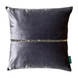 Decorative pillow with taupe rhinestones PAGOTI Diamond anthracite 40х40 cm