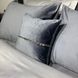 Decorative pillow with taupe rhinestones PAGOTI Diamond anthracite 40х40 cm